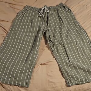 beachlunchlounge Green Striped Men's Joggers